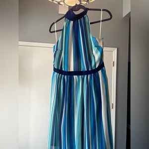 ModCloth blue strip halter dress 1xl